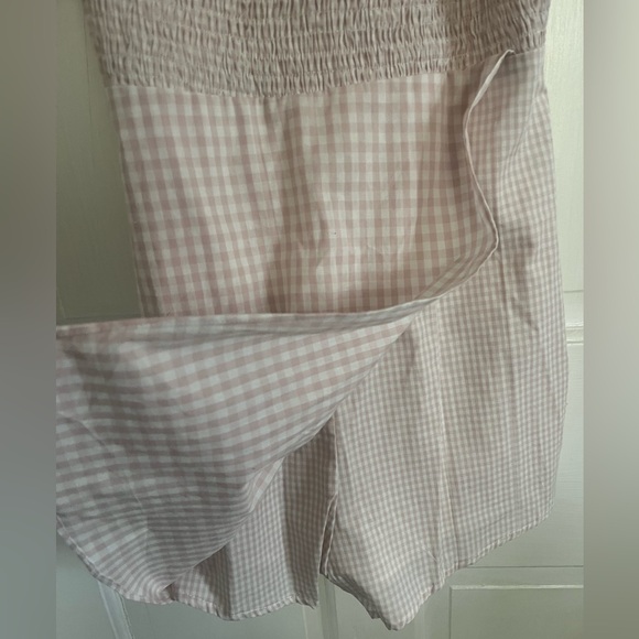 Urban Outfitters Winnie Pink Gingham Smocked Romper - Picture 4 of 6